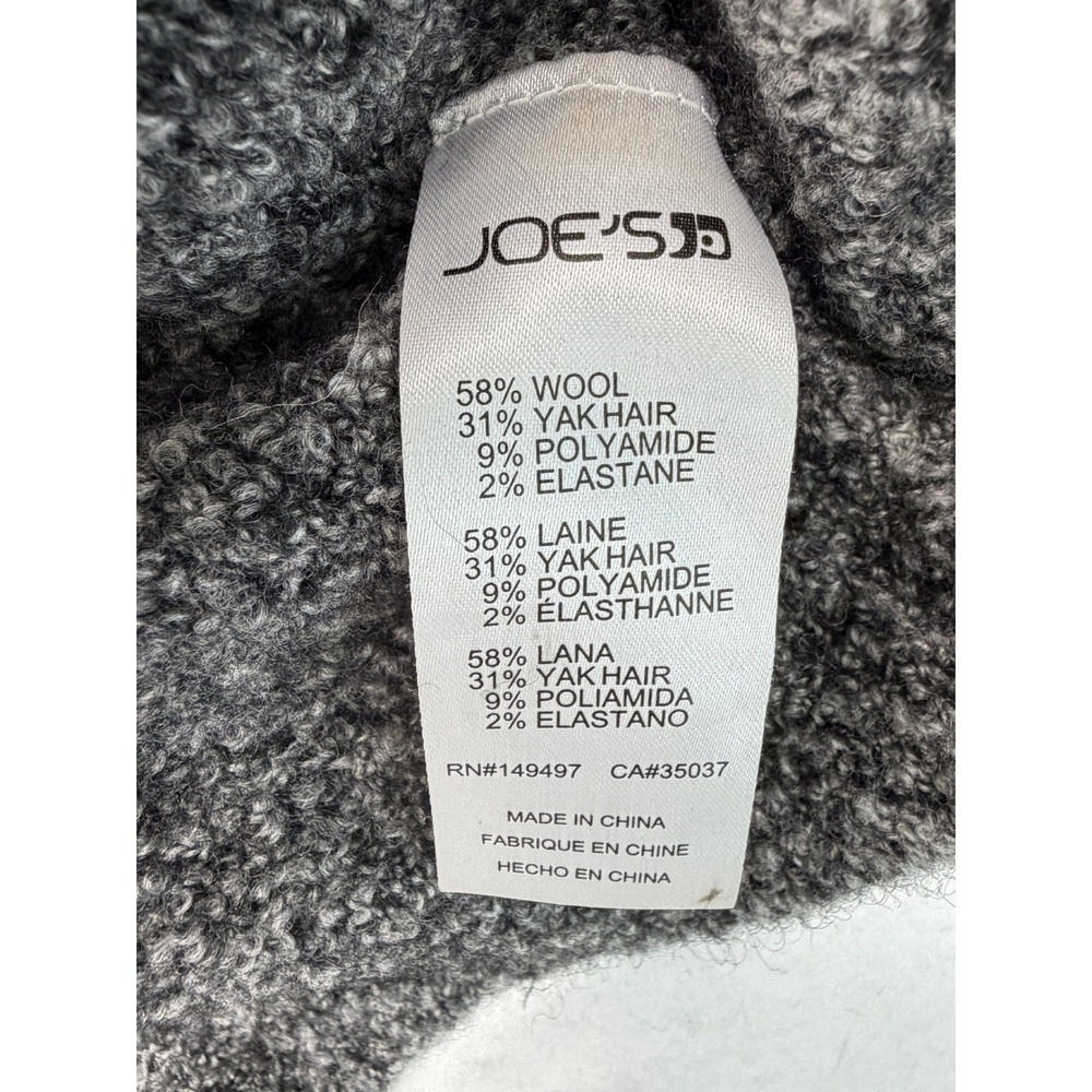 Joe's Jeans Gray Wool Yak Hair Blend Marled Crew Neck Sweater M - Picture 4 of 8